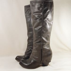 Fergalicious Grey Knee High Heel Boots